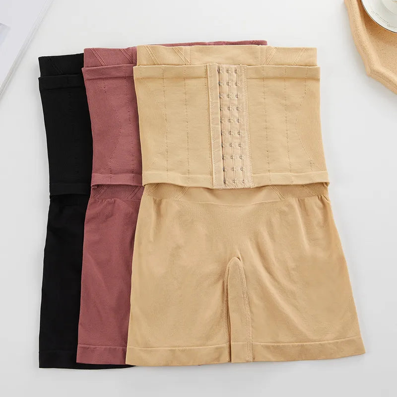 New Women Firm Tummy Control with Hook High Waist Trainer Body Shaper Butt Lifter Shapewear Panties Female Slimming Fajas Shorts